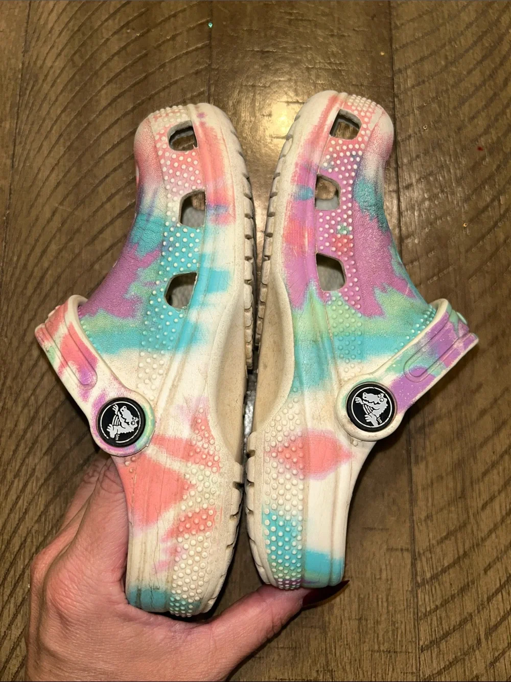 CROCS Kids Tie-Dye Clogs size 11 toddler